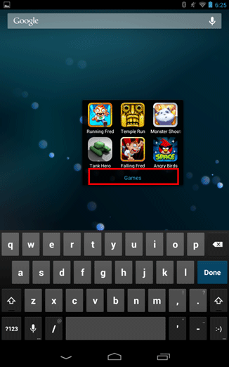 Nexus 7 Desktop, Rename Folder